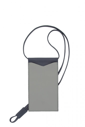 Сумка для телефона Protege Ц-496 темно-серый+светло-серый гладкая кожа